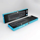 UP Wired Keyboard with Full Range of 104 Keys, USB Plug and Play, Arabic&English Layout Black For PC/Laptop