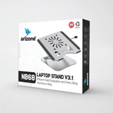 ARIZONE Laptop Stand with Cooling Fan, Laptop Cooling Pad, Adjustable Height Laptop Riser for Gaming Laptop