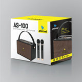 ARIZONE Karaoke Speaker with 2 Wireless Microphone, Portable Bluetooth Karaoke Speaker for Kids and Adults