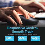 ARIZONE BT8000 Wireless Mouse for PC, Mac, Laptop, 2.4 GHz with USB Mini Receiver + Bluetooth Dual Mode, Optical Tracking Black