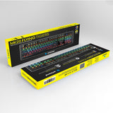 ARIZONE MK 20 Typewriter Style Retro Mechanical Gaming Keyboard Wired with True RGB Backlit, English and Arabic Keyboard, 104-Key Round Keycap